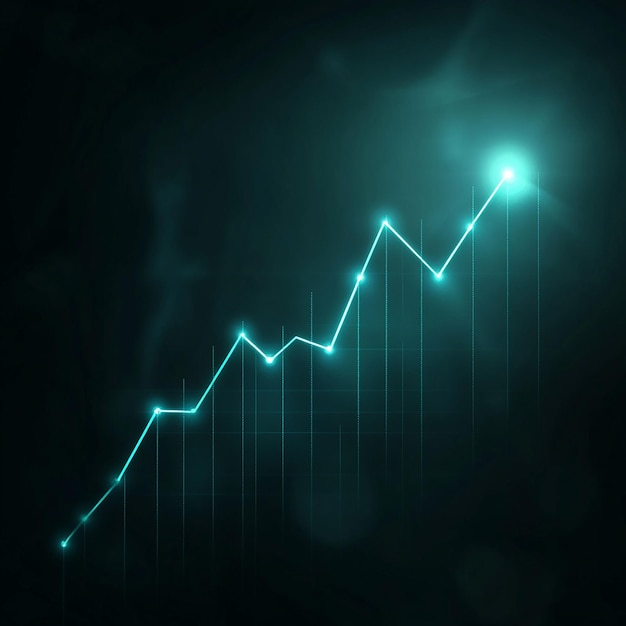 arrow showing growth in business chart