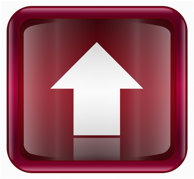 Photo arrow up icon red