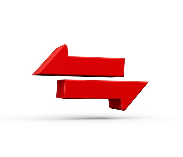 Arrows Exchange Horizontal icon from Primitive Set 3d illustration