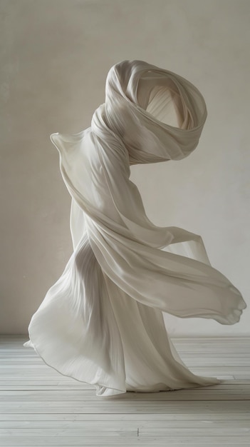 the art of beautiful dancing photography with silk fabric