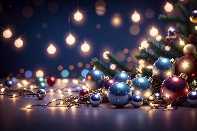 Art Christmas holidays lights background