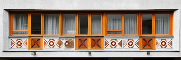 Art Deco Office Building with Geometric Patterns