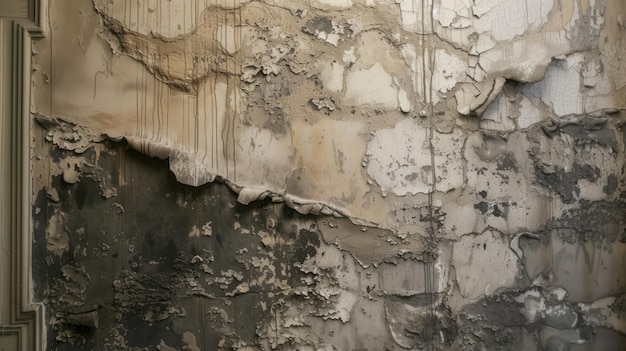 Art deco plaster rough wall