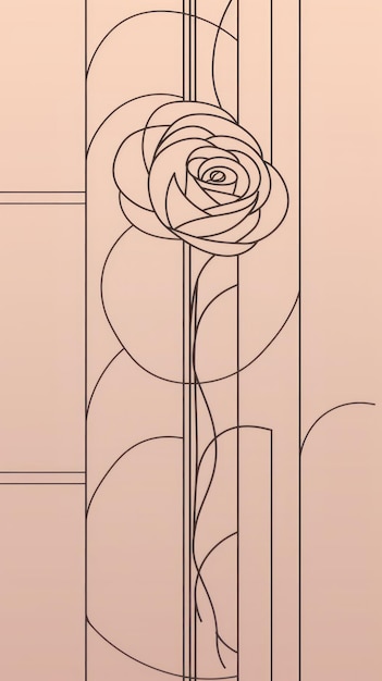 Photo art deco rose wallpaper pattern architecture chandelier