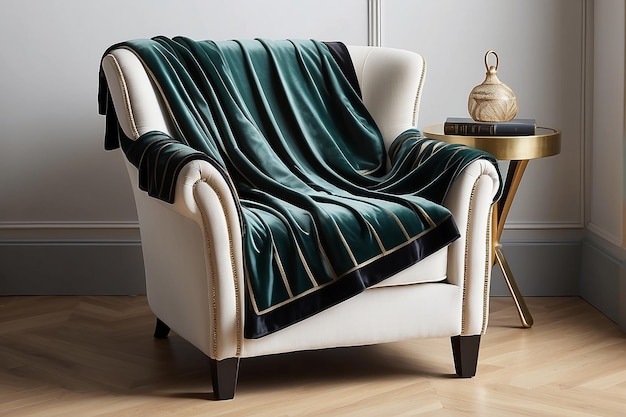 Art Deco Velvet Chair Throw