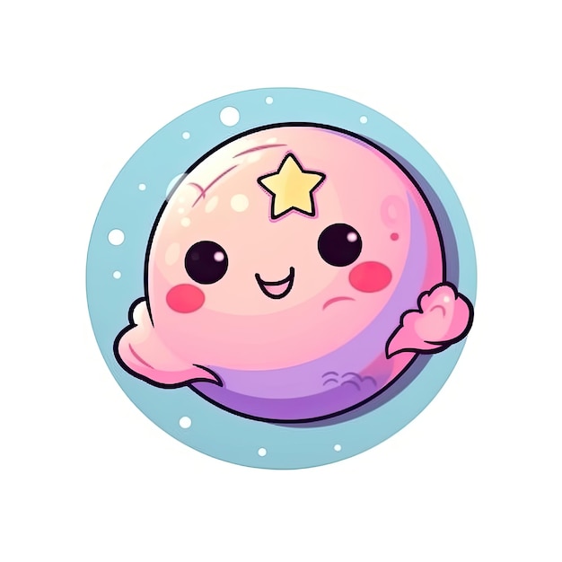 art illustration cute moon style cartoon