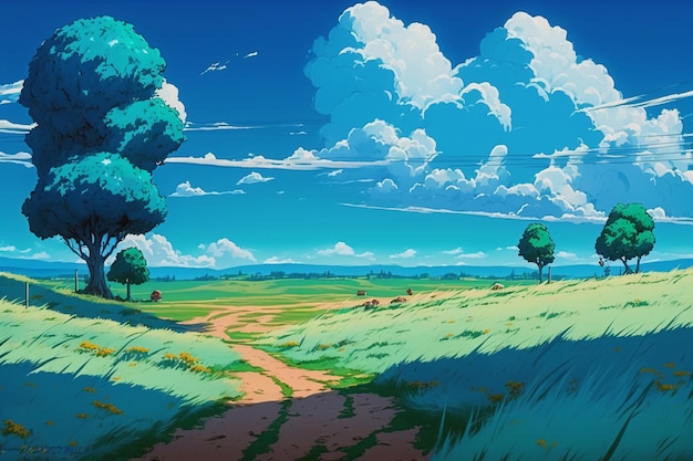 The art of kawaii anime landscape