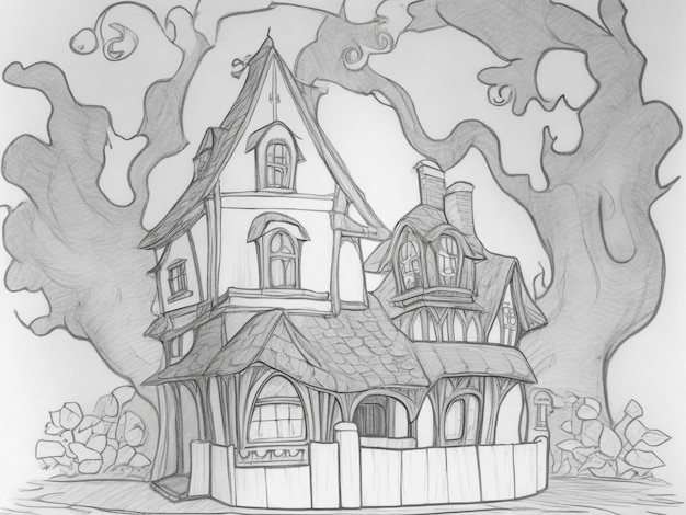 The art for kids coloring book cute Halloween