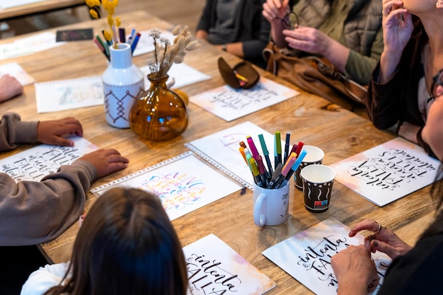 Photo art lettering workshop learning to draw letters college classes