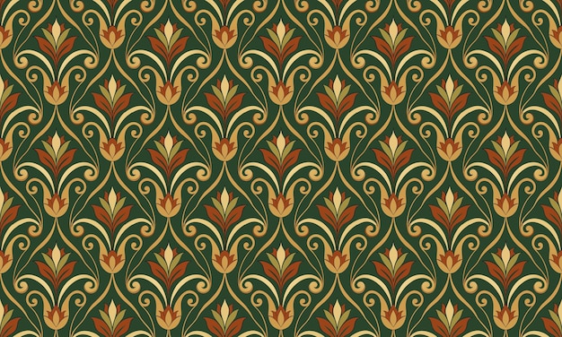 Art Nouveau Design Seamless Pattern Wallpaper Background