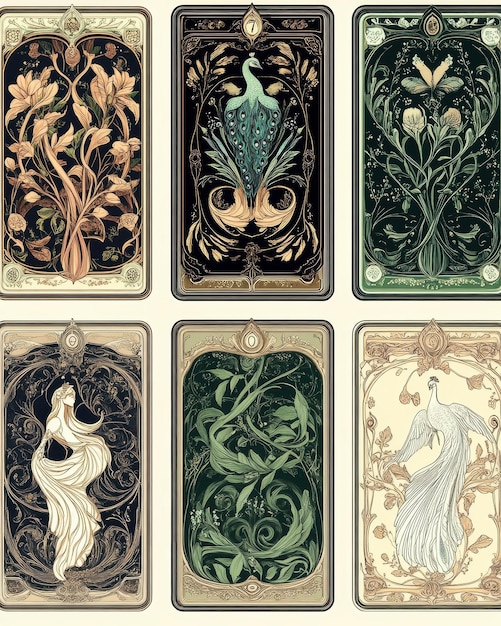 Photo art nouveau vintage cards