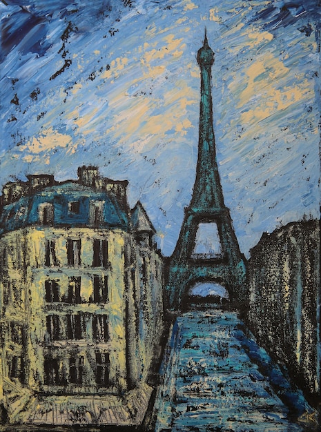 Art painting of the Avenue d Eylau in Paris France