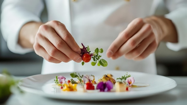 Photo the art of plating is all about balance harmony and creativity