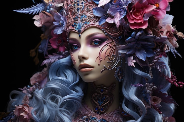 Art portrait Fantasy makeup and costumes