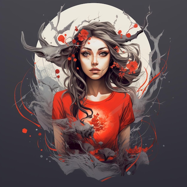 Art for trendy tshirt design with plain