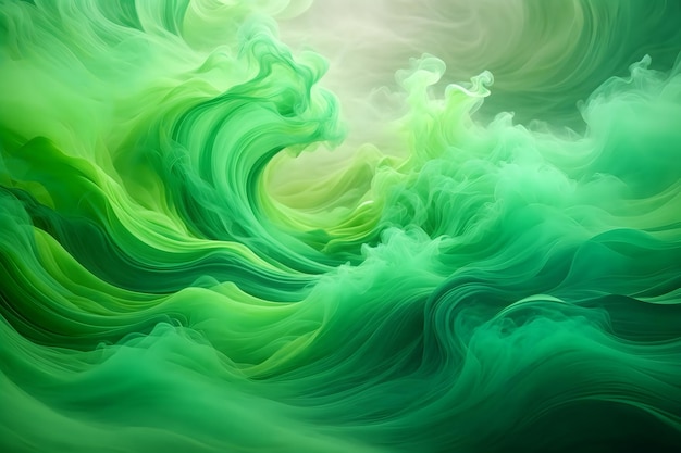 An art with a green abstract background