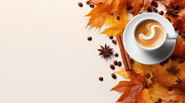 Artfully Crafted Pumpkin Spice Latte AI Generated