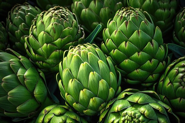 Artichokes close up background