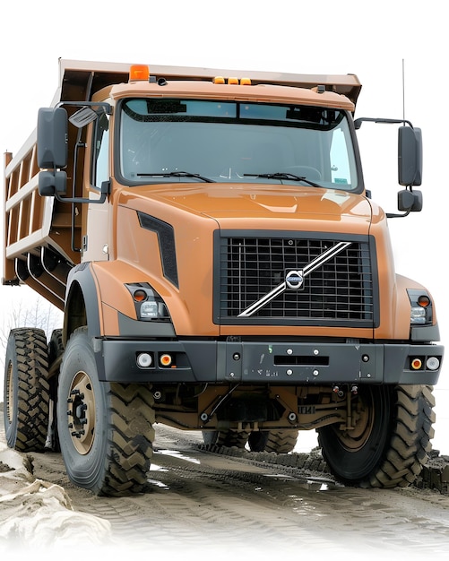 Photo articulated dump truck in action powerful and flexible hauling for rugged terrain and construction