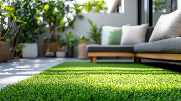 Artificial Grass Patio Decor