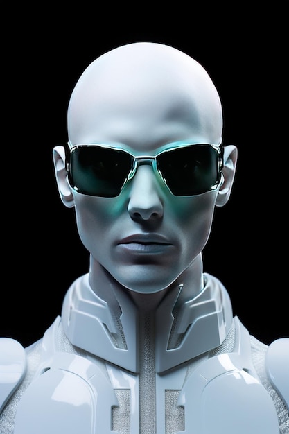 Artificial Intelligence Android on a black background