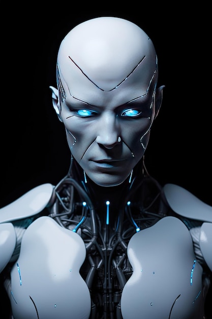 Artificial Intelligence Android on a black background