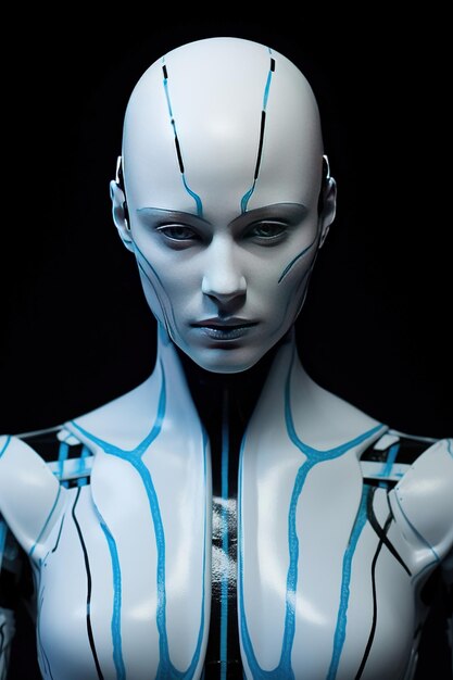 Artificial Intelligence Android on a black background