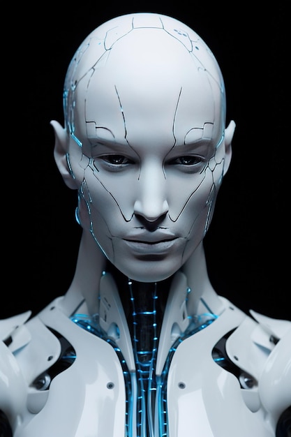 Artificial Intelligence Android on a black background