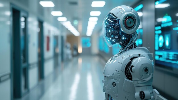 Artificial intelligence based hospital tech that looks similar to a robotic humanoid