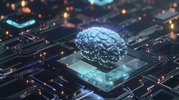 Photo artificial intelligence brain on a chip