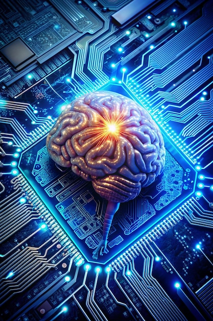 Artificial Intelligence Digital Brain Future Tech 4K HD Background