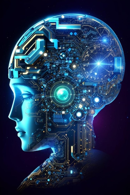 artificial intelligence new technology science futuristic abstract human brain _ai_generated