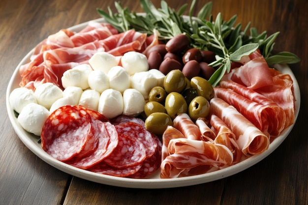 Artisan Charcuterie Board Fresh Mozzarella Olives Gourmet Catering