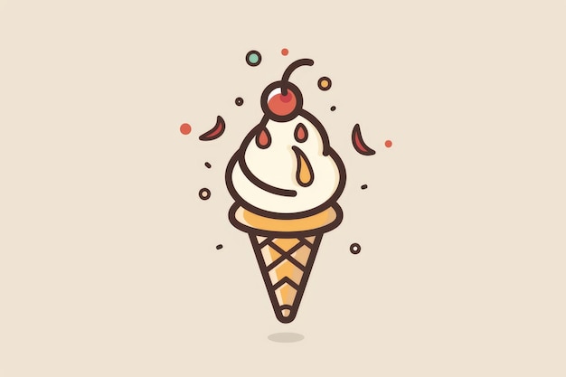 Photo artisanal bakery logo design featuring ice cream cone creation