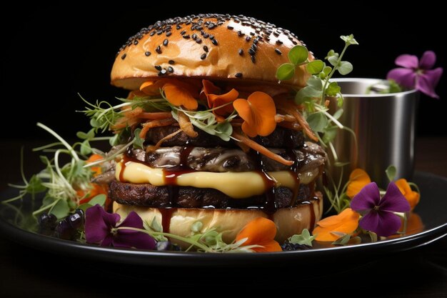 Artisanal Cheeseburger Chefs Special Creation Cheeseburger fast food picture photography