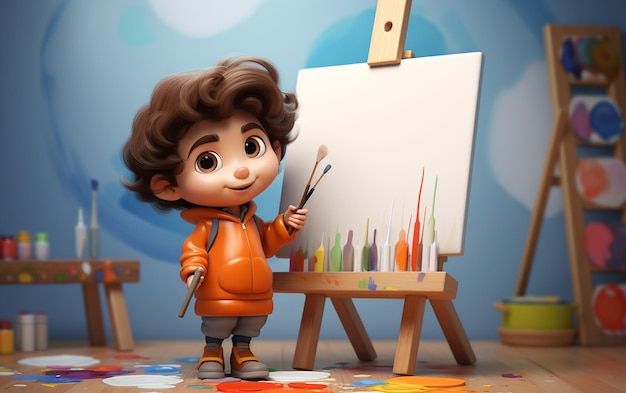 Artist Child 3D Character painter