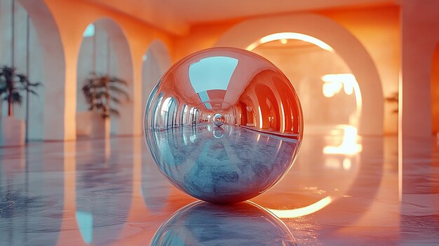 Photo artistic 3d modern sphere art