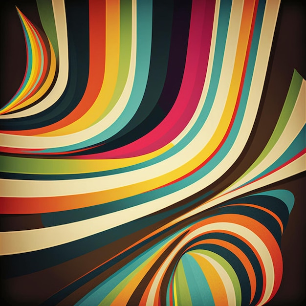 Artistic abstract artwork bright stripe pattern design with stripes and lines