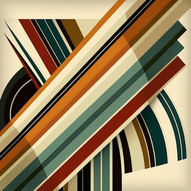 Artistic abstract colorful artwork bright stripe pattern design