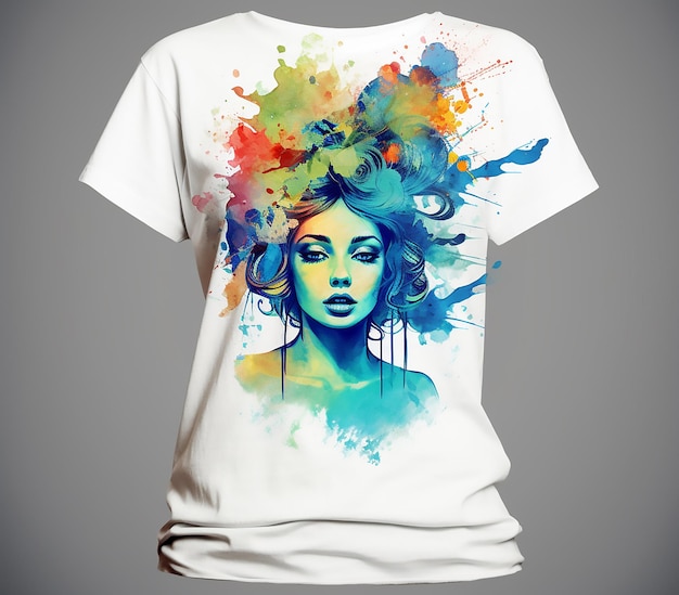 Artistic Apparel Watercolor Vector Image Tshirt Design