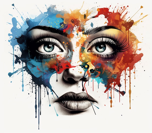 Artistic Apparel Watercolor Vector Image Tshirt Design