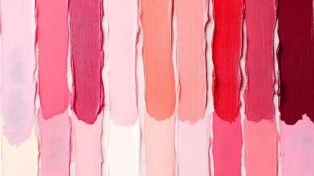 Photo an artistic arrangement of vibrantly colored paint swatches showcasing a range of shades from pink