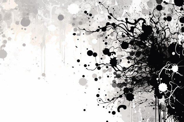 Photo artistic black and white ink blot background with s black and white background image design