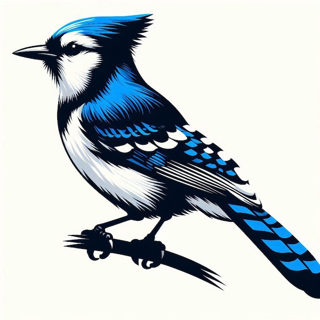 Artistic Blue Jay Silhouettes Vector Design Inspiration