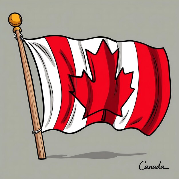 Photo artistic canada flag image with subtle gradient and modern touch