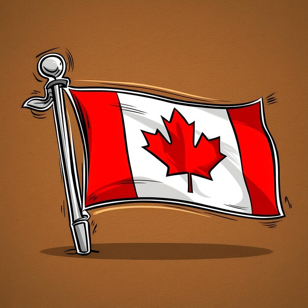 Photo artistic canada flag image with subtle gradient and modern touch