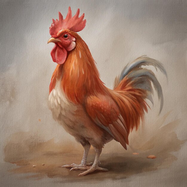 Photo artistic chicken portraits vibrant and detailed illustrations of chickens in various styles