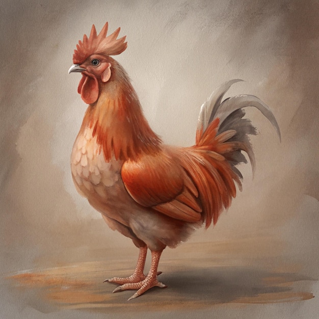 Photo artistic chicken portraits vibrant and detailed illustrations of chickens in various styles