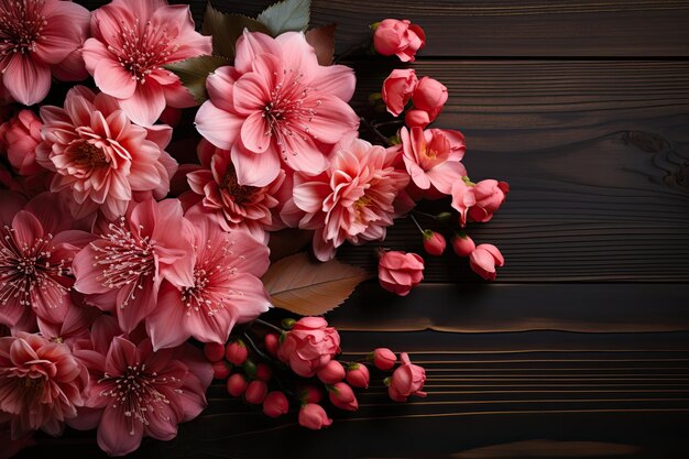 Artistic Floral Arrangement on Vintage Background