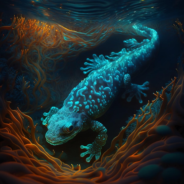 artistic iguana